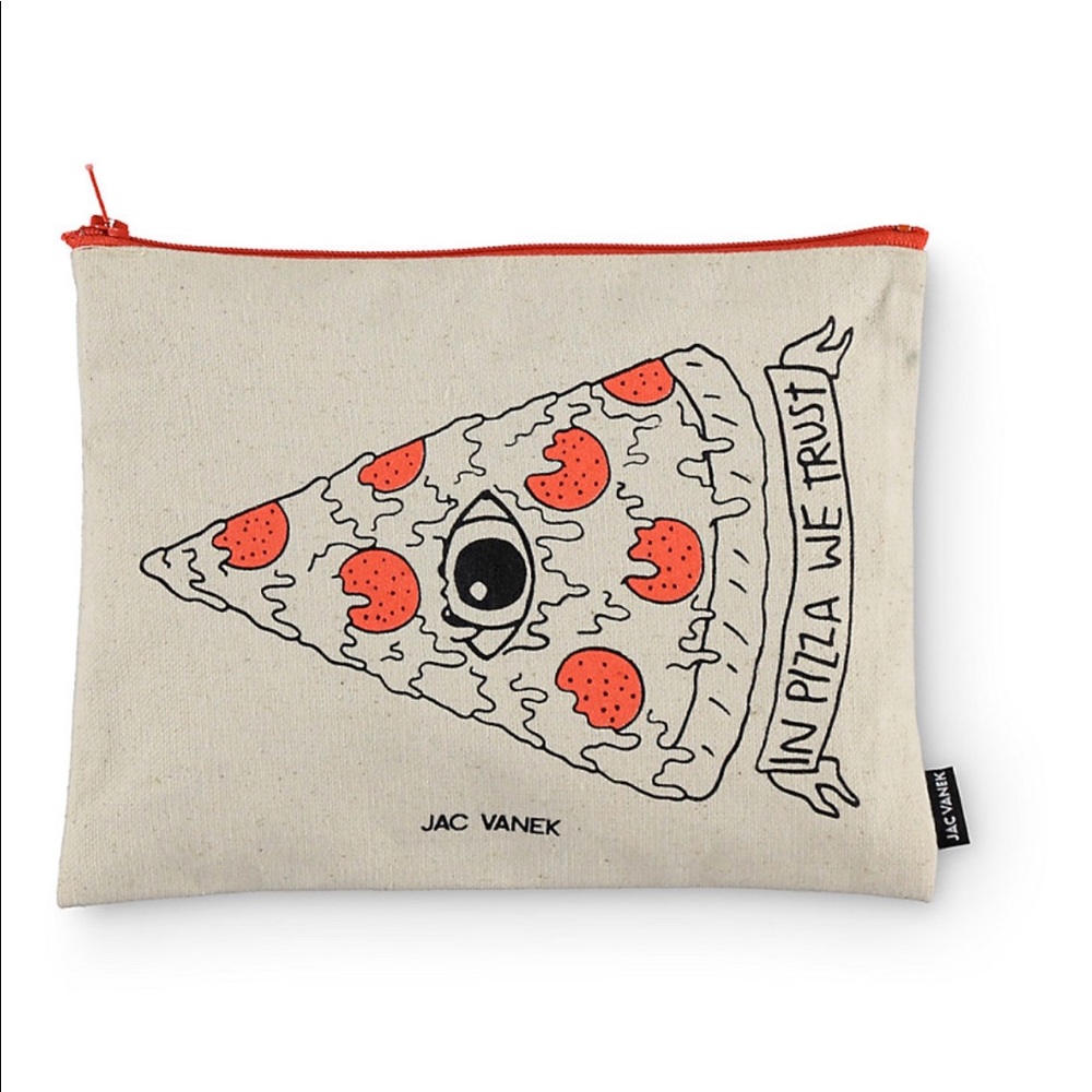 new Jac Vanek โ
In Pizza We Trust Pouch โ
Canvas - Picture 6 of 8